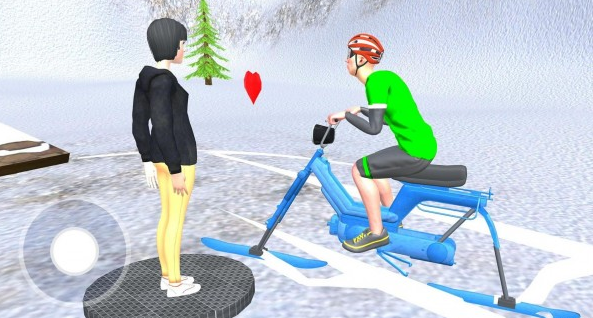 雪地自行车骑行游戏截图-1