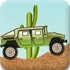 沙漠绿皮卡车