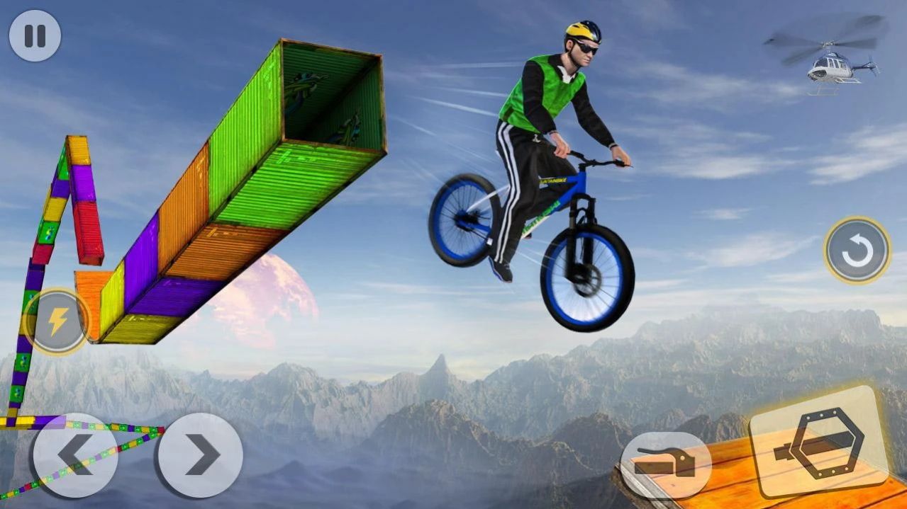 疯狂自行车特技赛3D游戏截图-2
