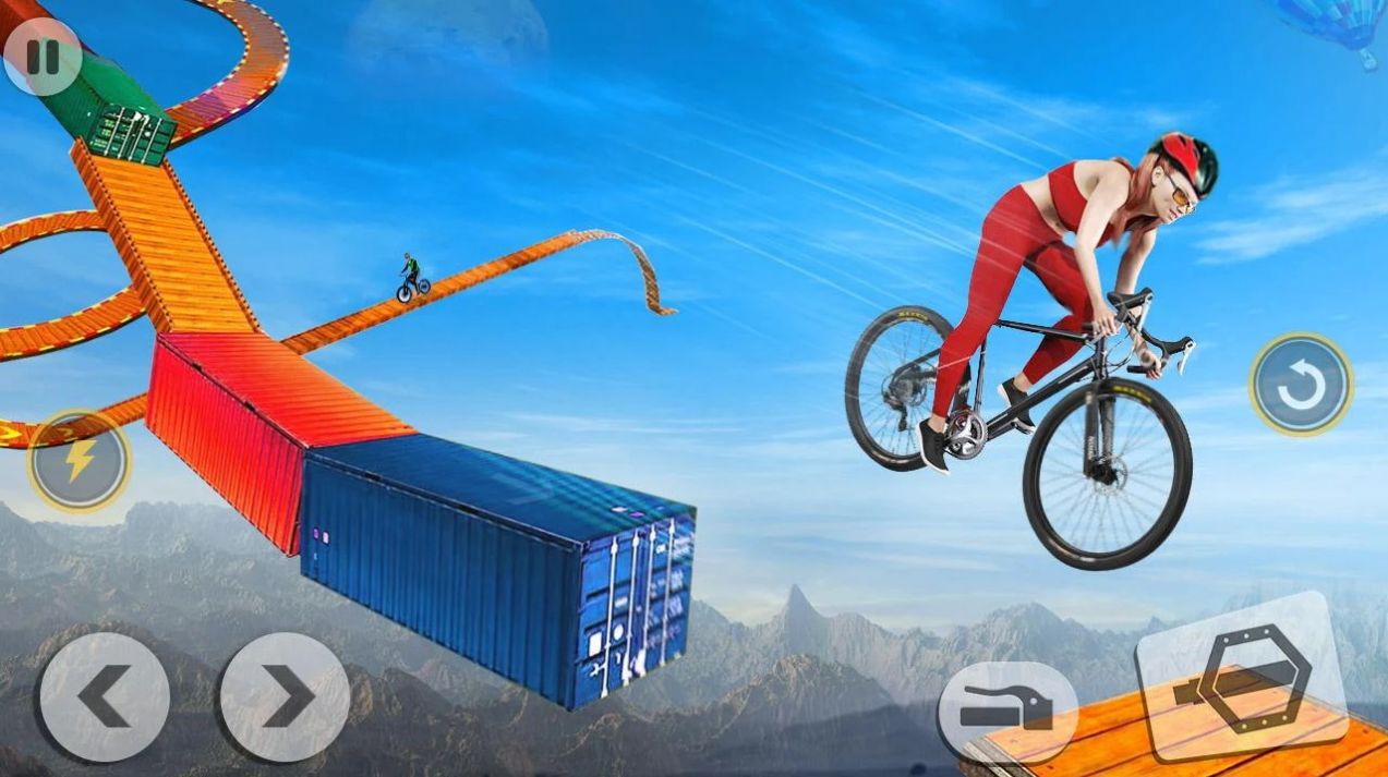 疯狂自行车特技赛3D游戏截图-1
