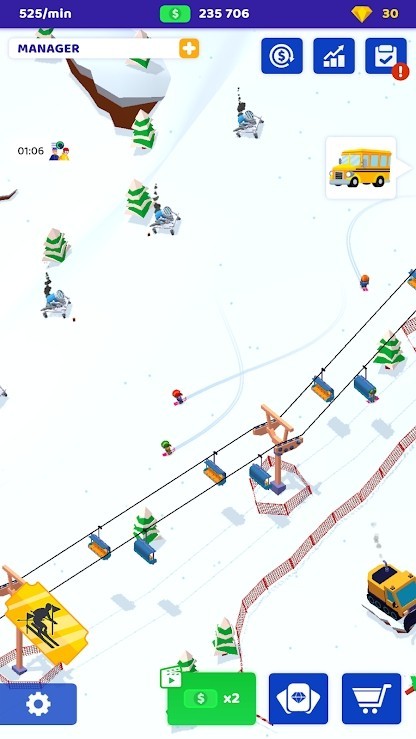 空闲滑雪大亨游戏截图-4