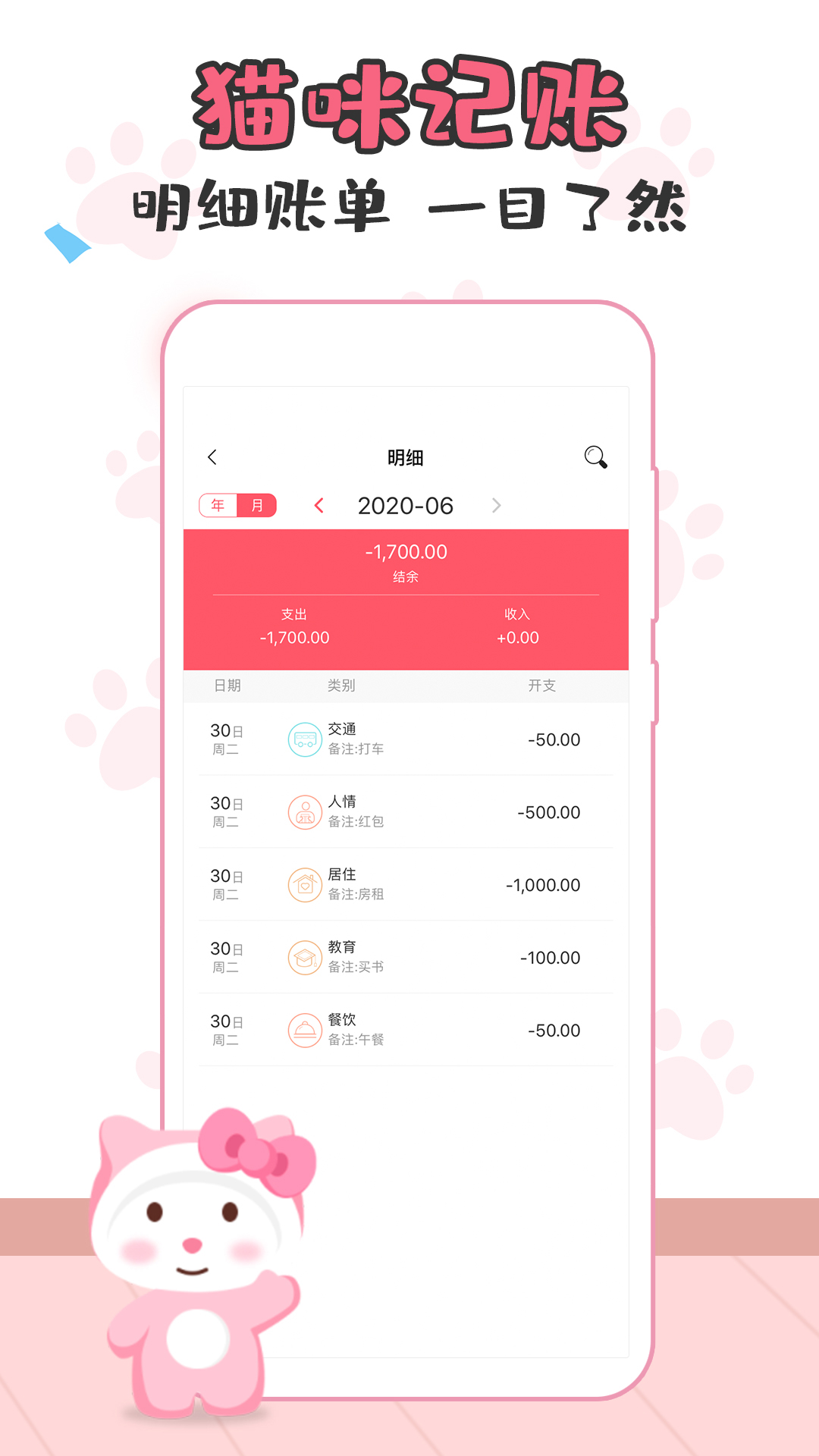 猫猫记账app应用截图-1