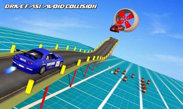 空中坡道汽车特技3D游戏截图-1