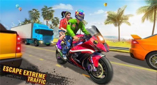 交通摩托车驾驶比赛游戏截图-3