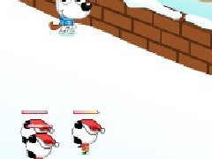 熊猫打雪仗