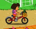朵拉自行车送花