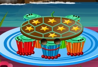 可口的龟形蛋糕