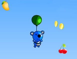 蓝色小熊吃水果