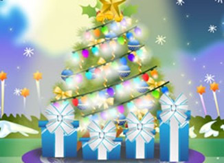 装饰彩灯圣诞树