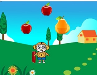 小猴子接水果